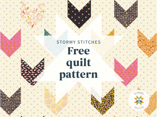 Stormy stitches: Free Scandinavian quilt pattern