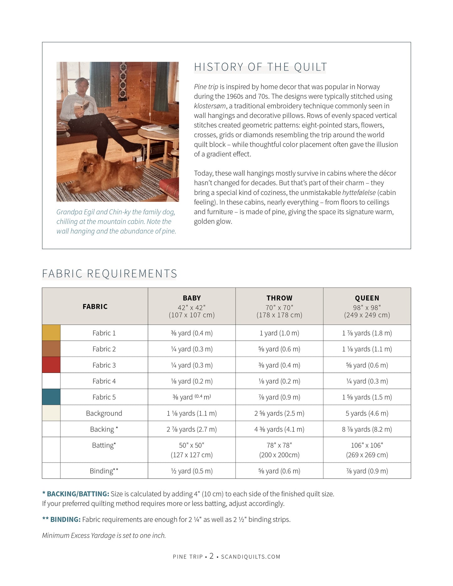 Pine trip quilt pattern