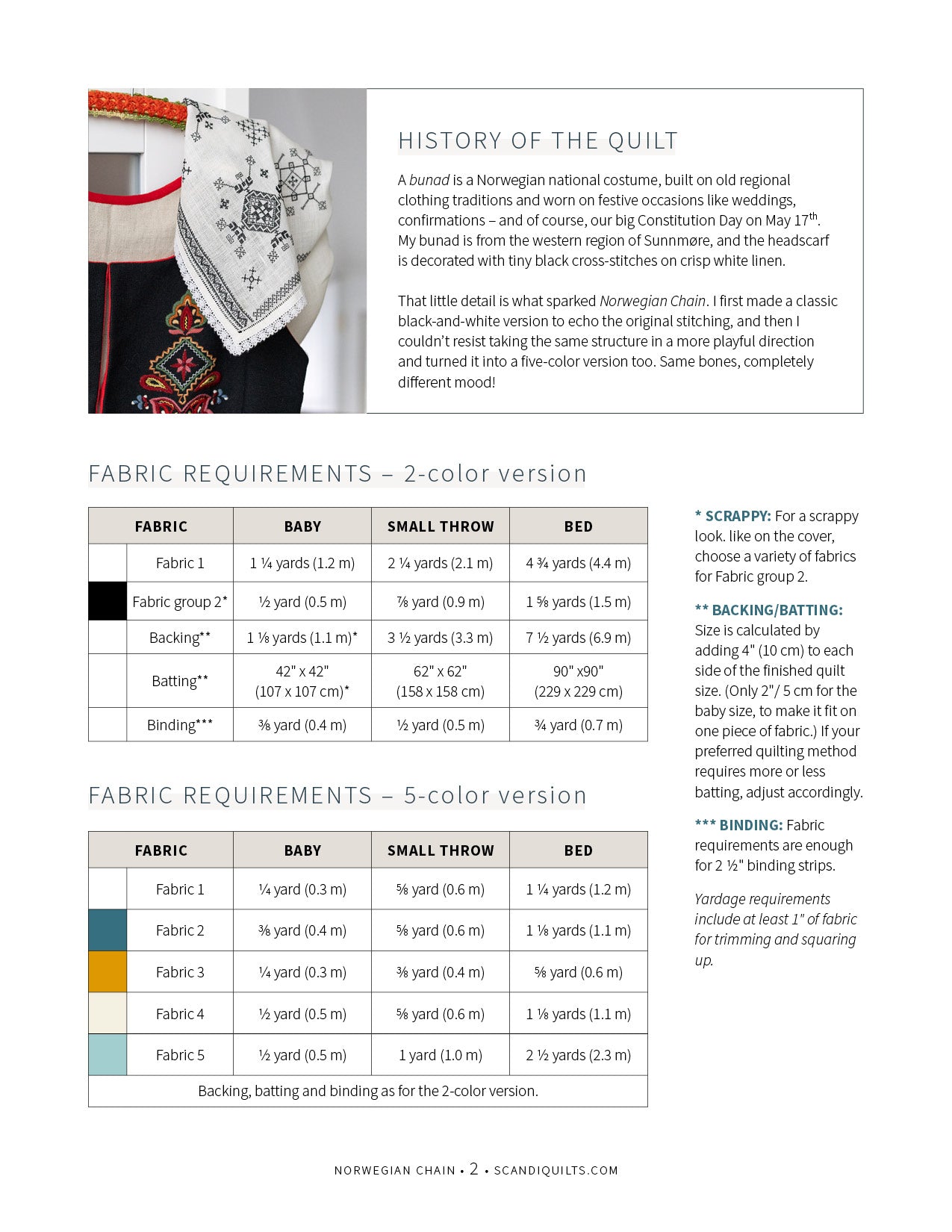 Norwegian Chain quilt pattern