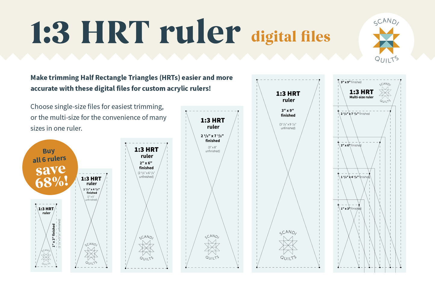 1:3 HRT digital ruler file for laser cutting