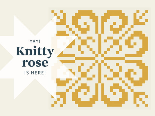 The Knitty rose quilt is here!