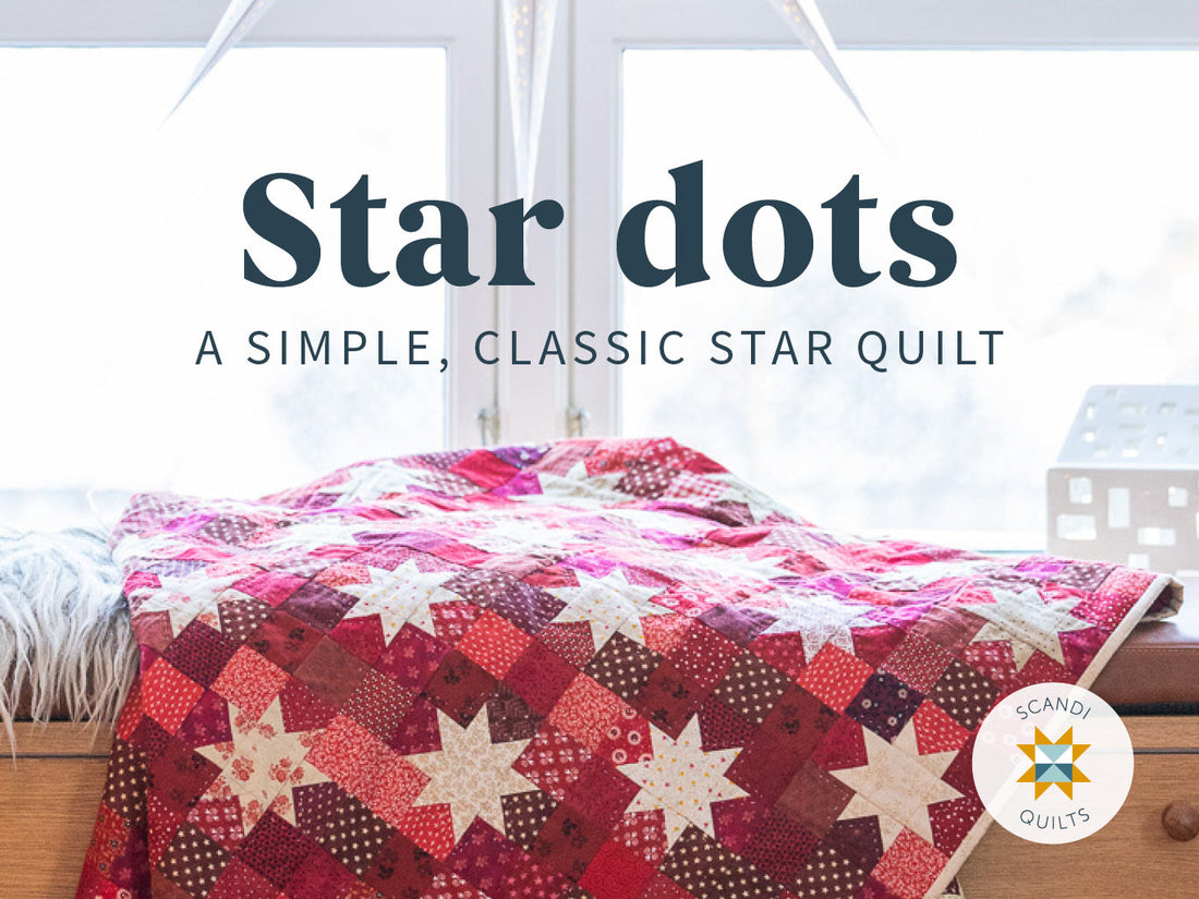 Star dots – a simple Nordic star quilt for Christmas