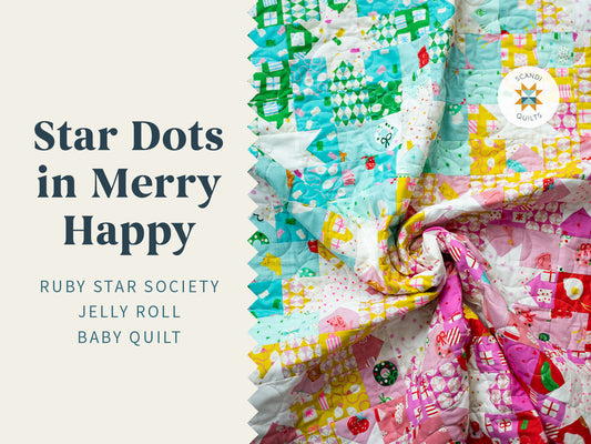 Ruby Star Christmas Star Dots quilt
