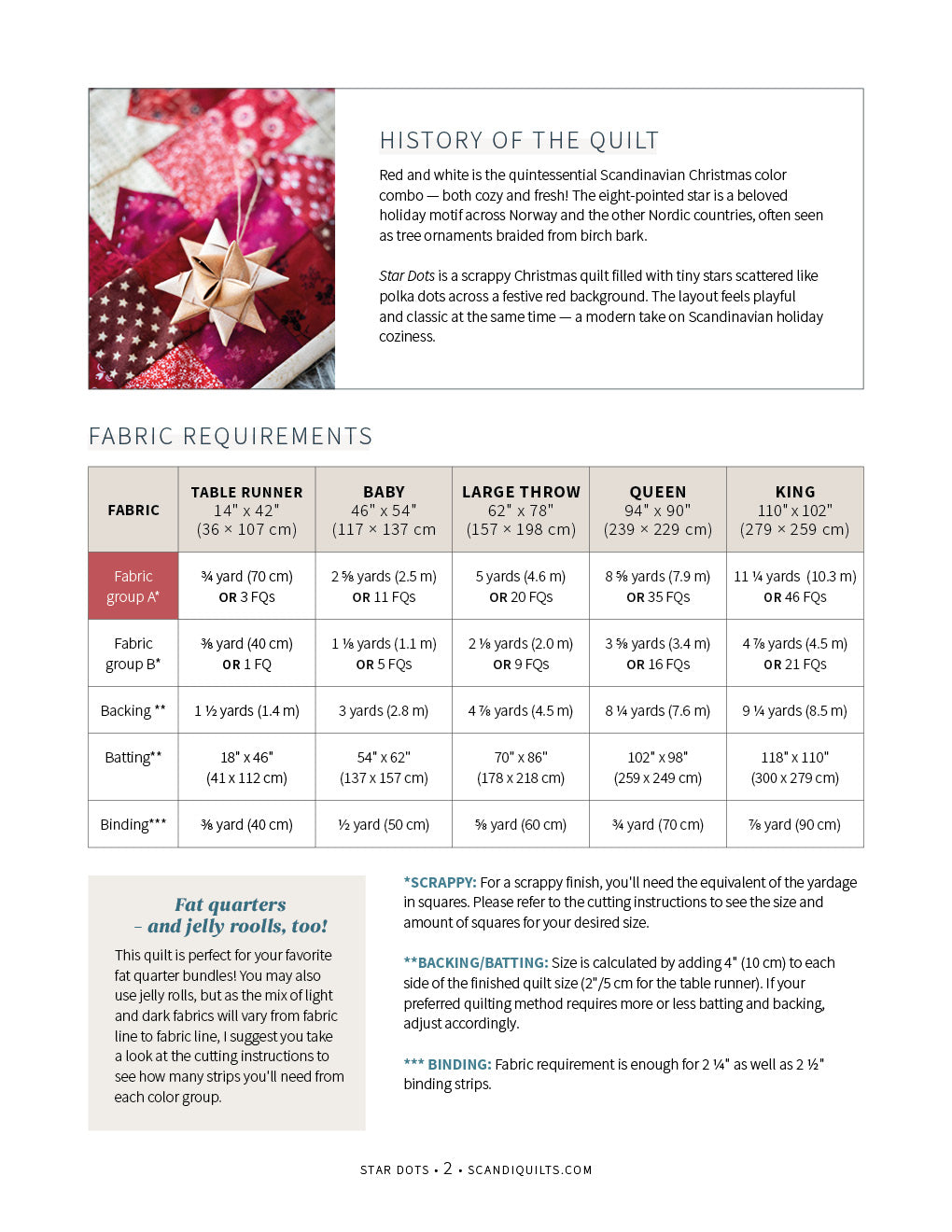 Star dots quilt pattern