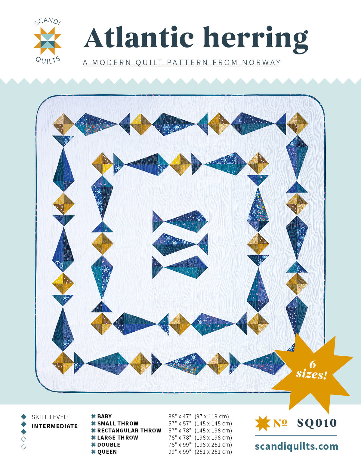 Hrt Ruler Atlantic herring quilt pattern + HRT digital ruler file bundle ...