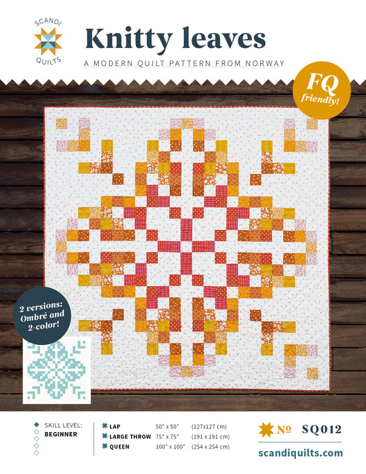Knitty leaves quilt pattern