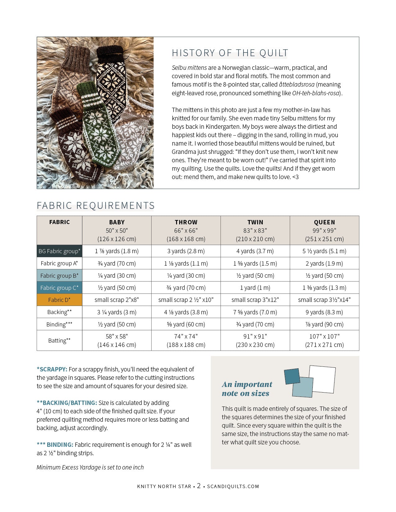 Knitty North Star quilt pattern