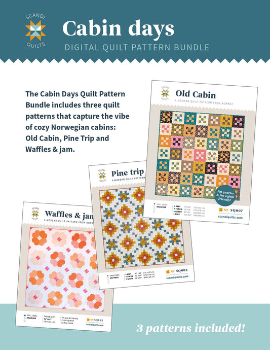 Cabin days quilt pattern bundle