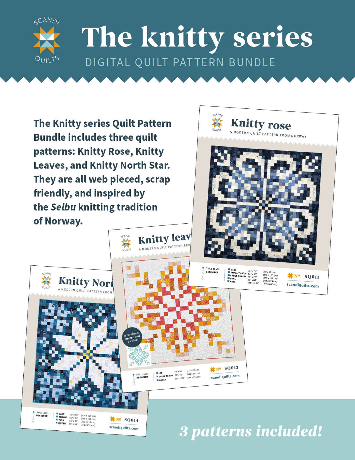 The Knitty series quilt pattern bundle