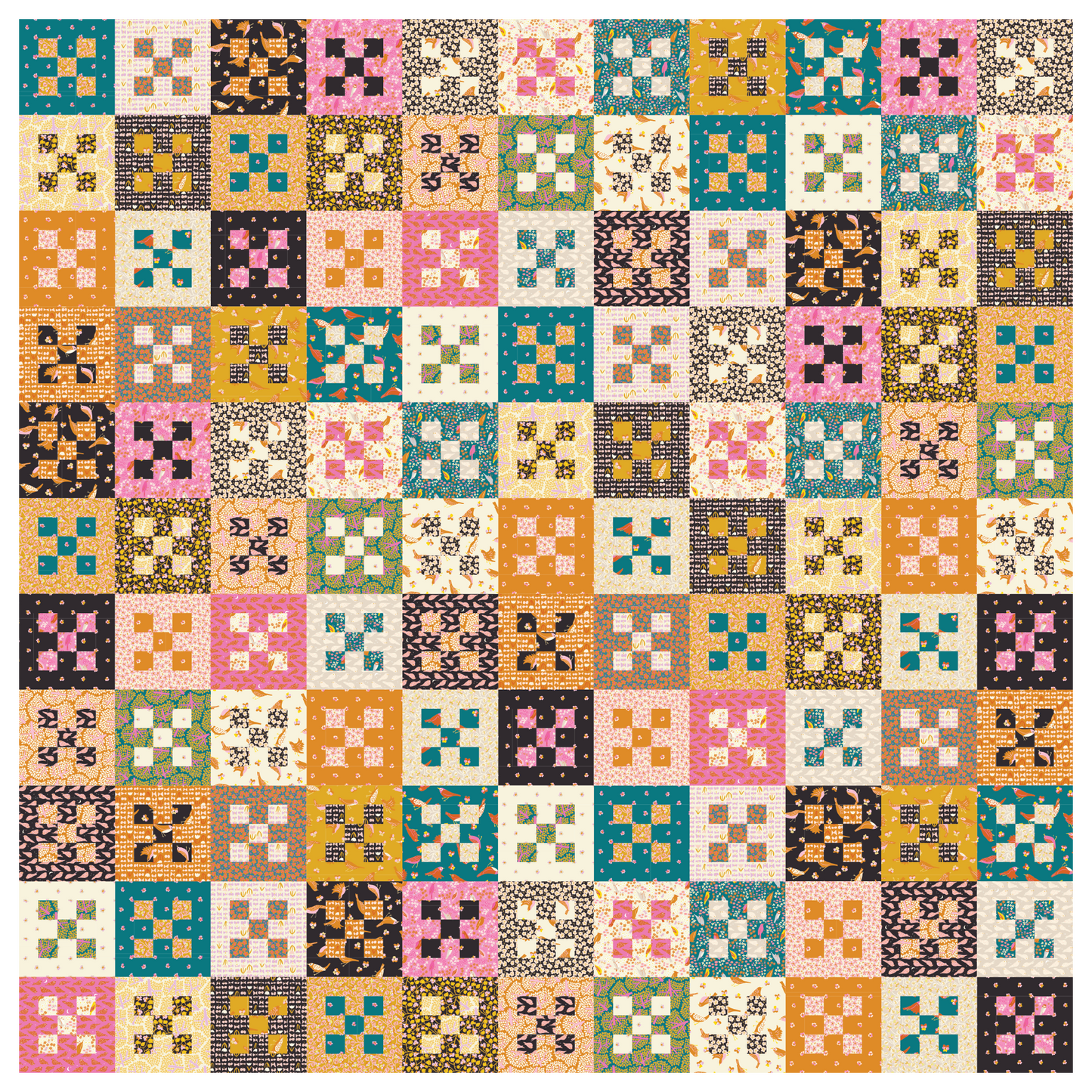 Old Cabin quilt pattern