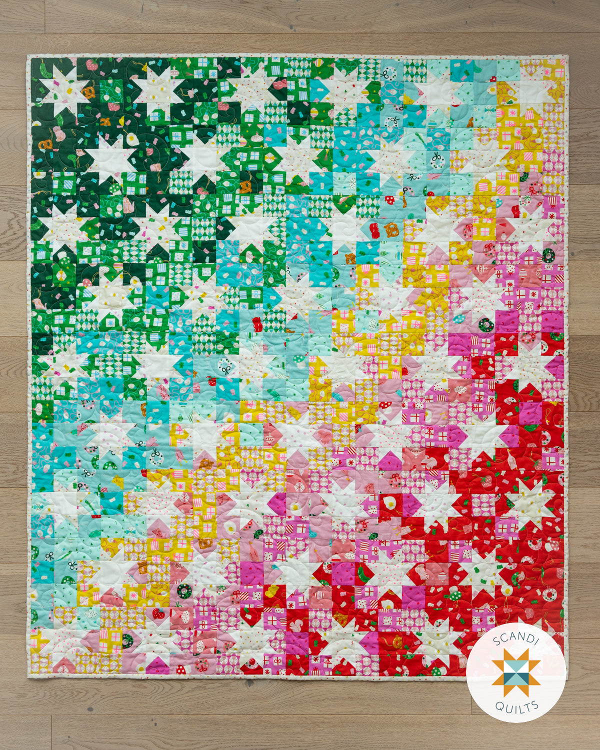 Star dots quilt pattern
