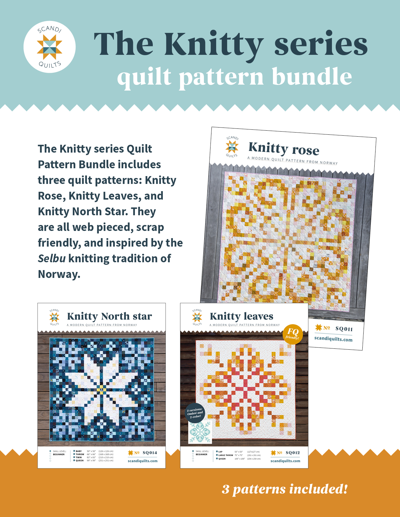 The Knitty series quilt pattern bundle